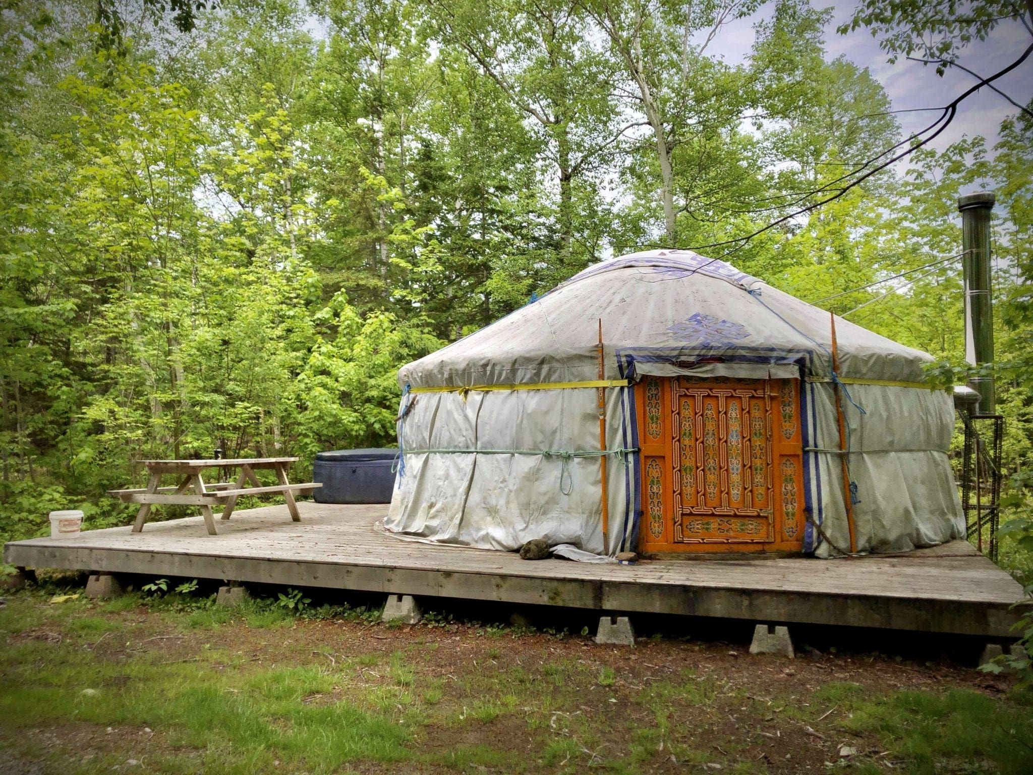 Forest Yurt Hot Tub scaled